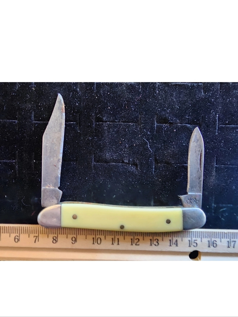 Case xx Multi Blade Pocket Knife Yellow Scales Used Great Shape - Picture 4 of 4